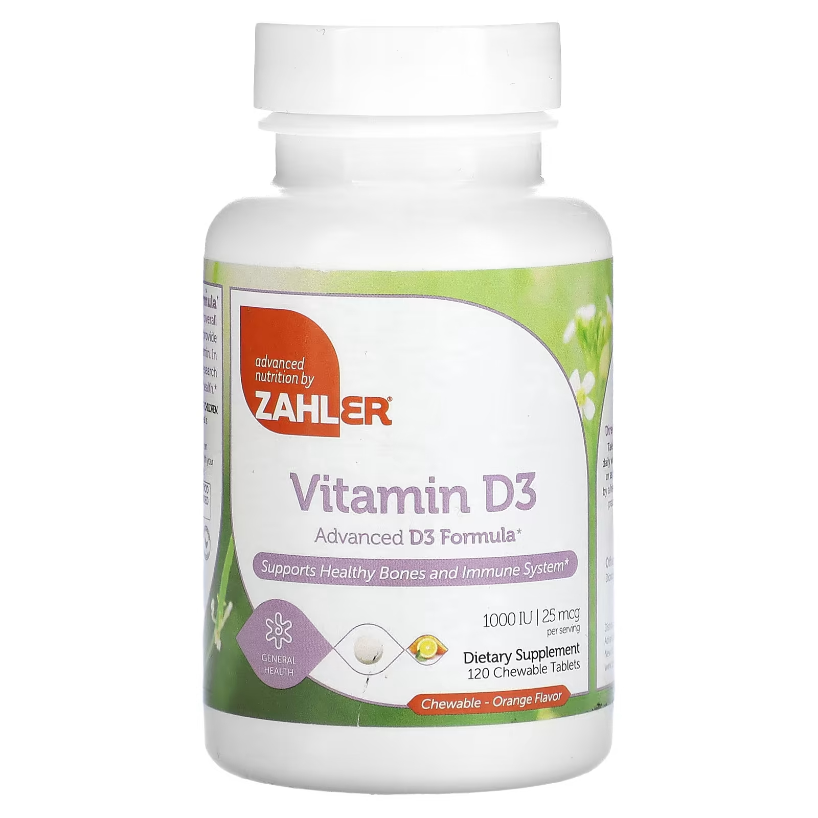 Витамин D3 Zahler усовершенствованная формула апельсин 25 мкг 1000 МЕ, 120 таблеток