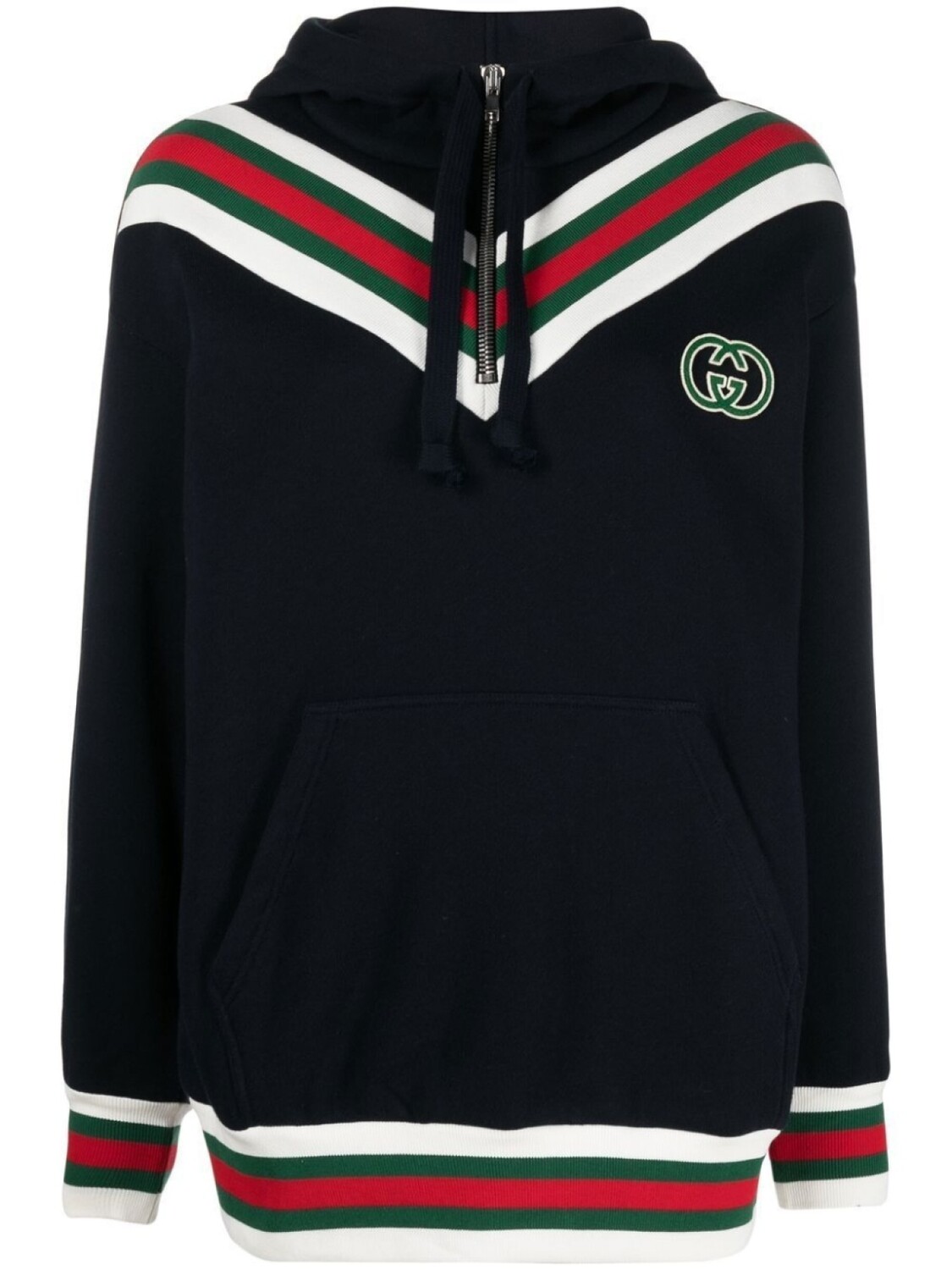 

Худи с отделкой Web Gucci, синий
