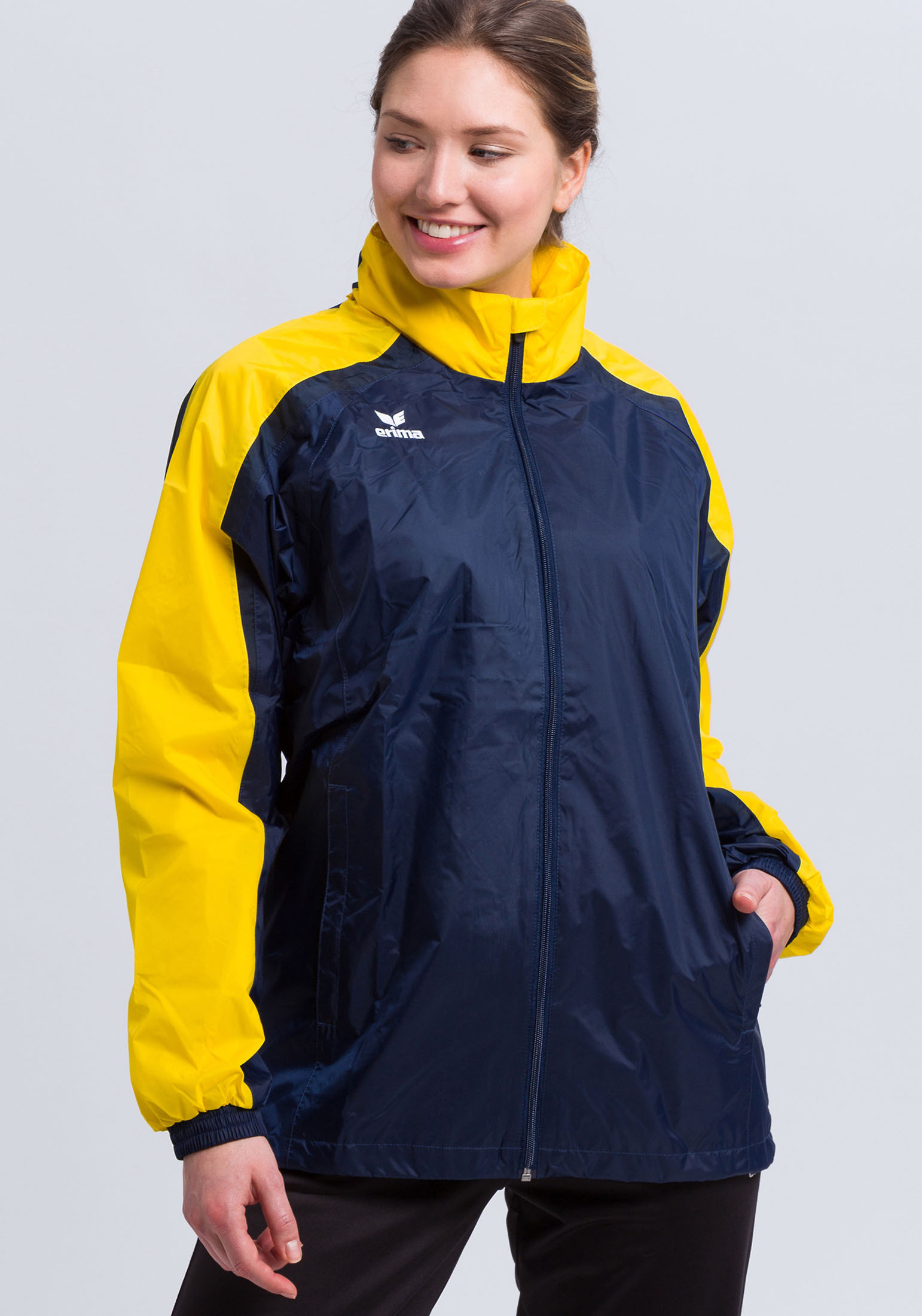 Функциональная куртка erima Liga 2.0 Allwetterjacke, цвет new navy/gelb/dark navy