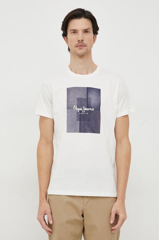 

Хлопковая футболка Pepe Jeans, бежевый