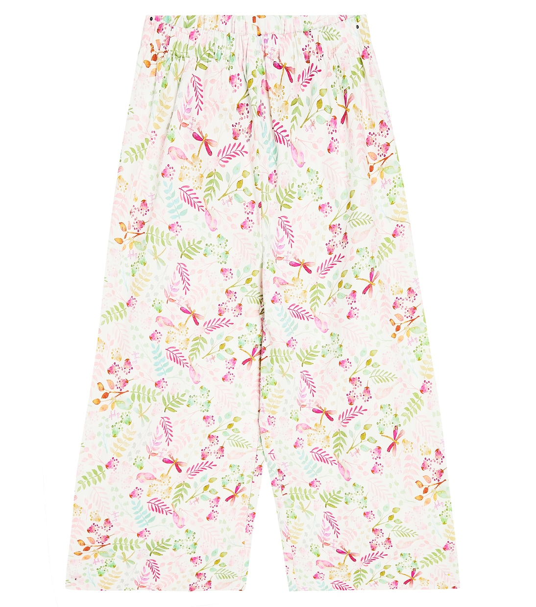 Хлопковые брюки с цветочным принтом Il Gufo, розовый худи с принтом il gufo