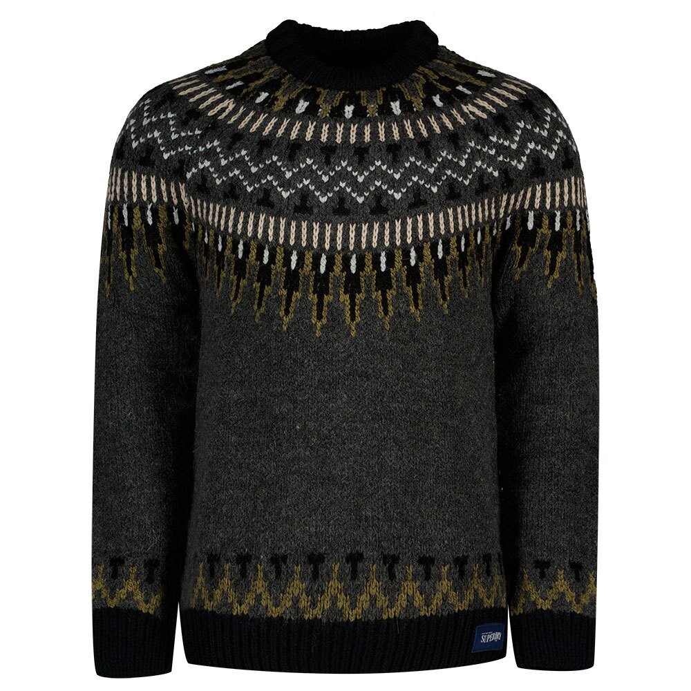 

Свитер Superdry Jacquard Statement Crew, серый