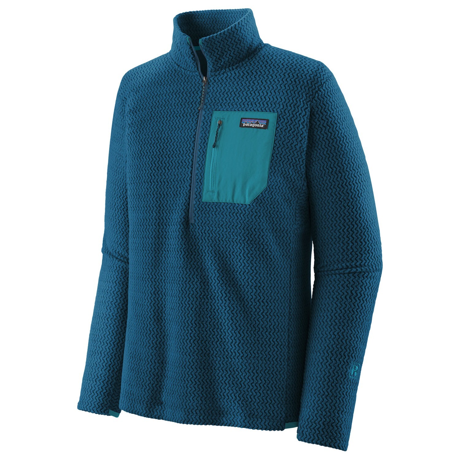 

Флисовый свитер Patagonia R1 Air Zip Neck, цвет Lagom Blue