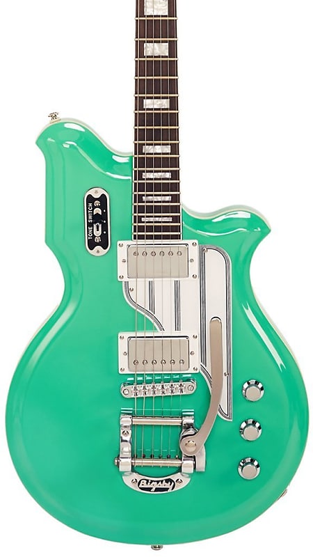 Электрогитара Eastwood Airline Map Deluxe With Bigsby Electric Guitar Seafoam Green