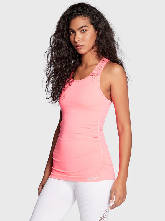 

Топ приталенного кроя Dkny Sport, розовый