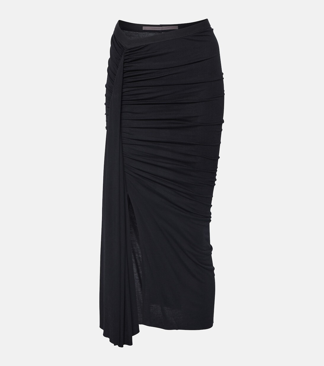 

Юбка миди с драпировкой тумана Rick Owens, черный
