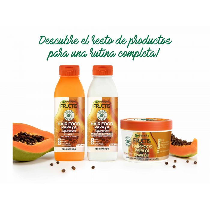 цена Шампунь Fructis Hair Food Champú Papaya Reparadora Garnier, 350 ml