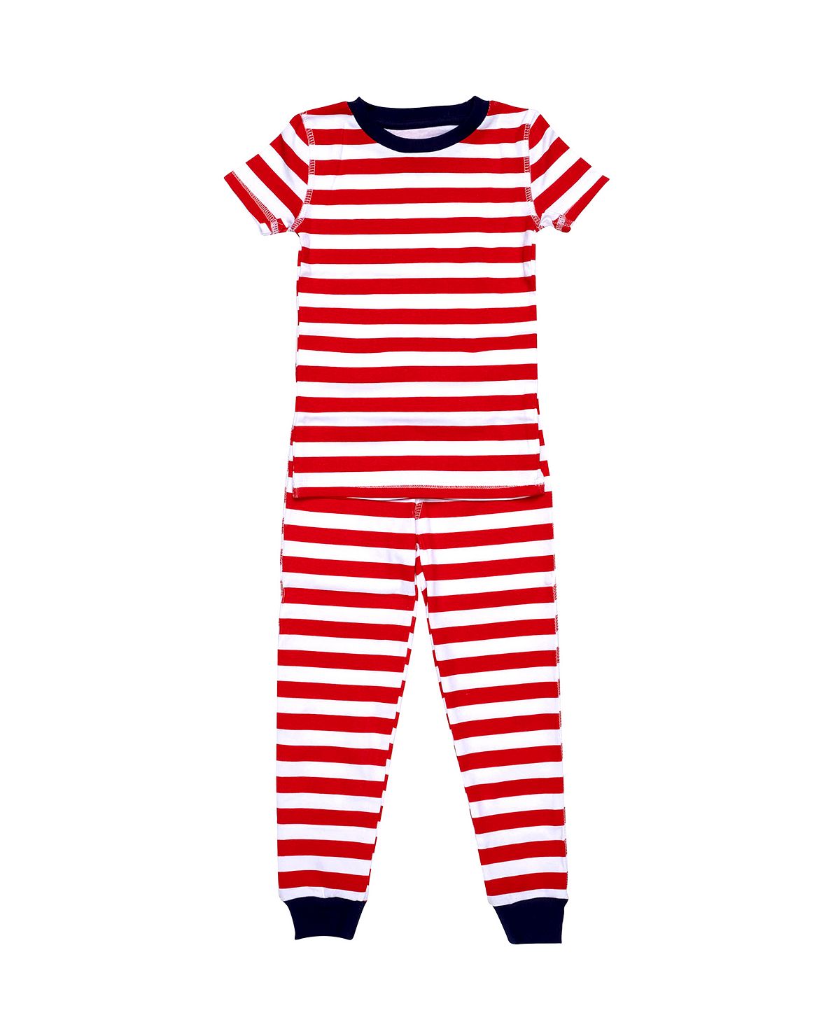 цена Пижамный комплект из двух предметов для маленьких мальчиков и девочек Love Stripe Pajamas for Peace,