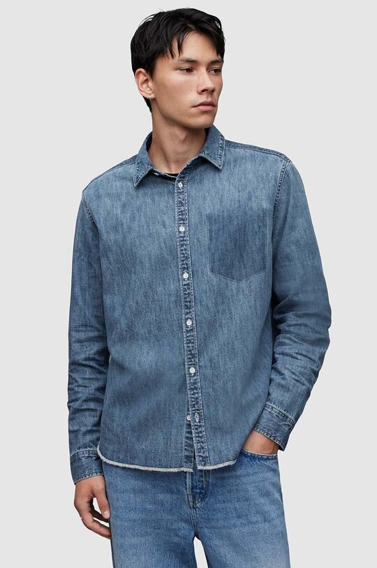 

SOLAR джинсовая рубашка из хлопка AllSaints, синий