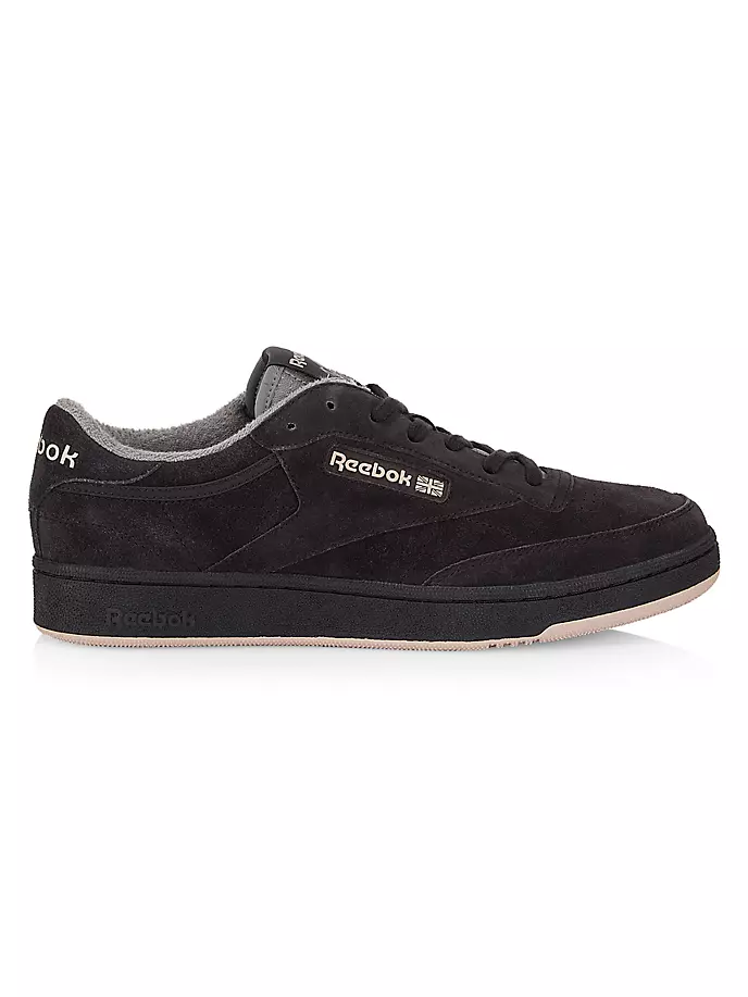 

Замшевые низкие кеды Club C Reebok, черный