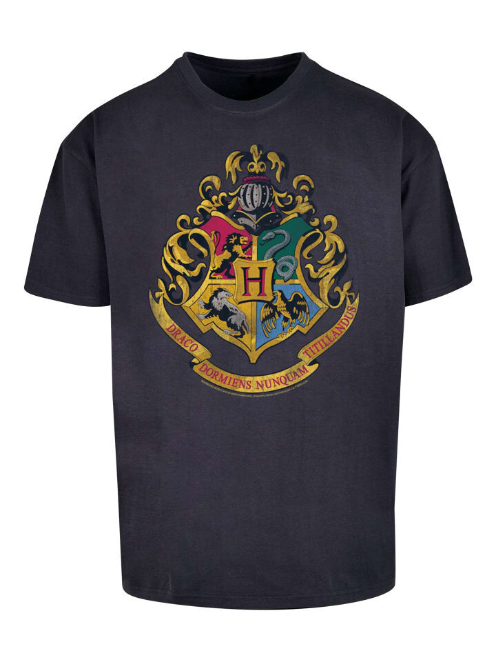 

Футболка F4NT4STIC Harry Potter Distressed Hogwarts Crest, темно-синий