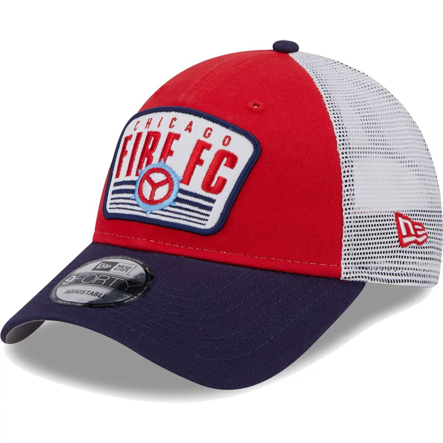 

Мужская кепка New Era красного/темно-синего цвета с нашивкой Chicago Fire 9FORTY Trucker Snapback