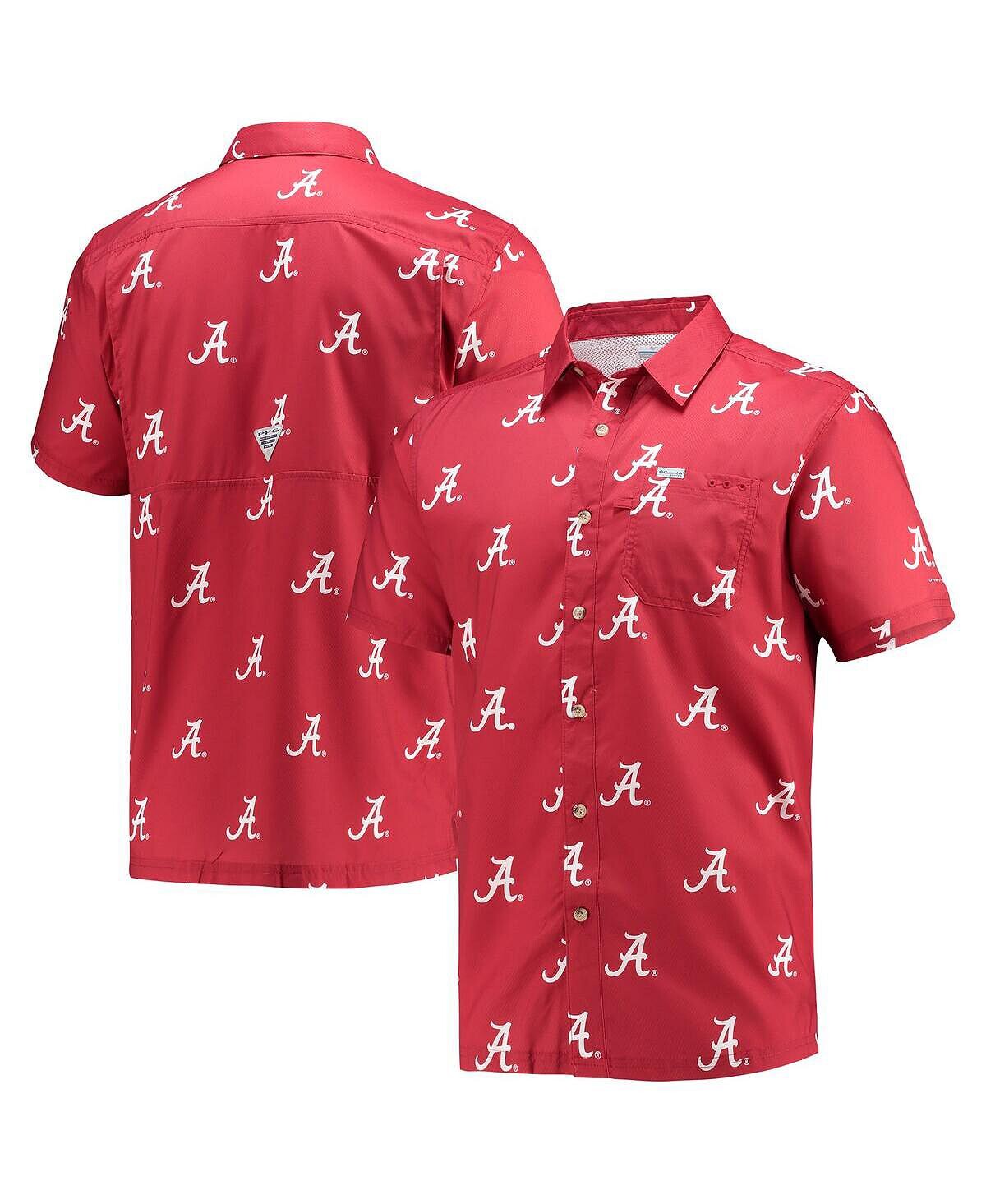 

Мужская рубашка на пуговицах Crimson Alabama Crimson Tide Super Slack Tide Omni-Shade Columbia