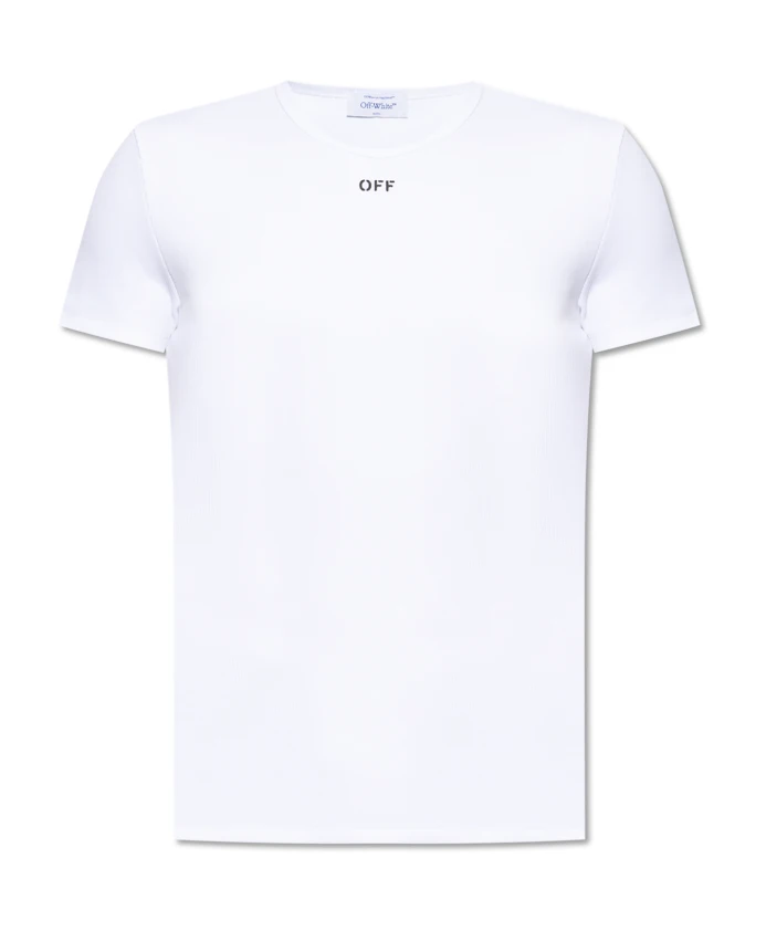 

Рубчатая футболка Off White, белый