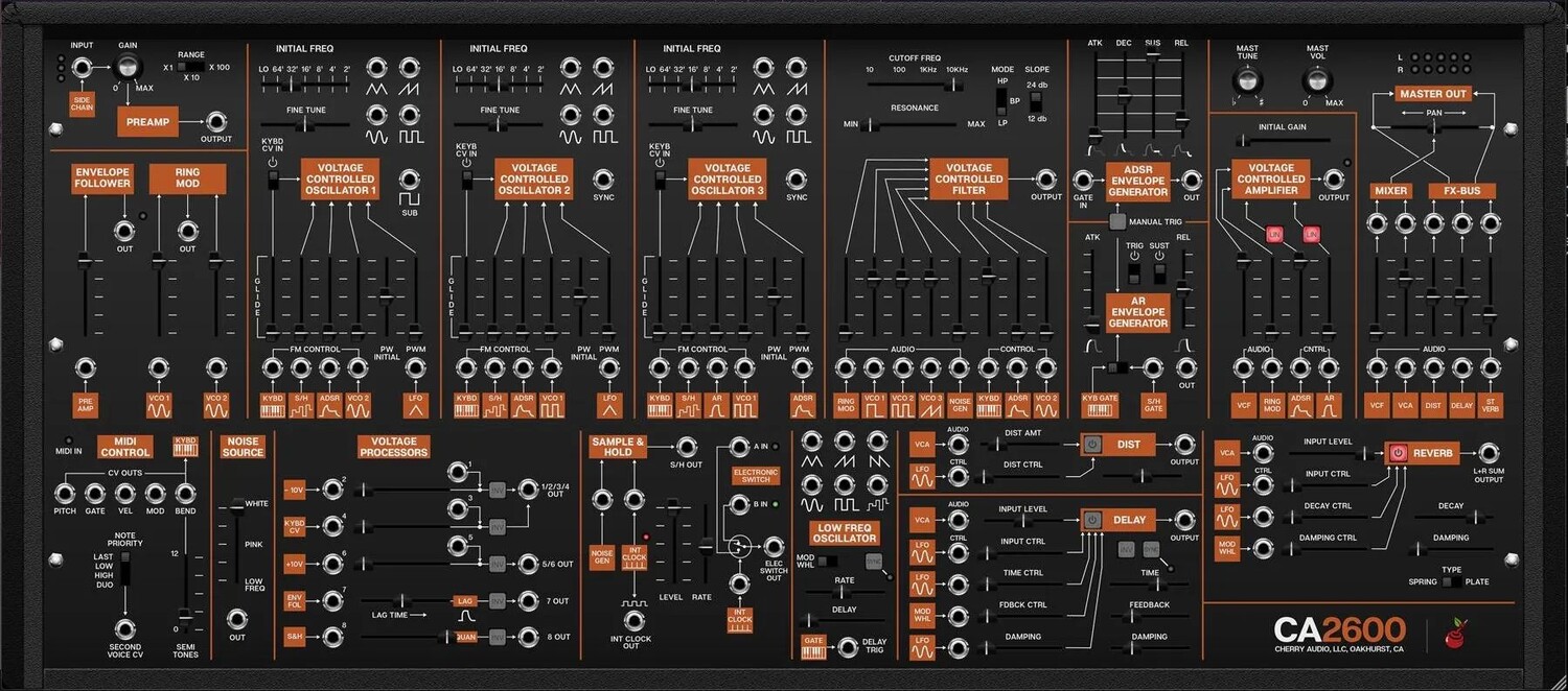 

Программный инструмент синтезатора Cherry Audio CA2600