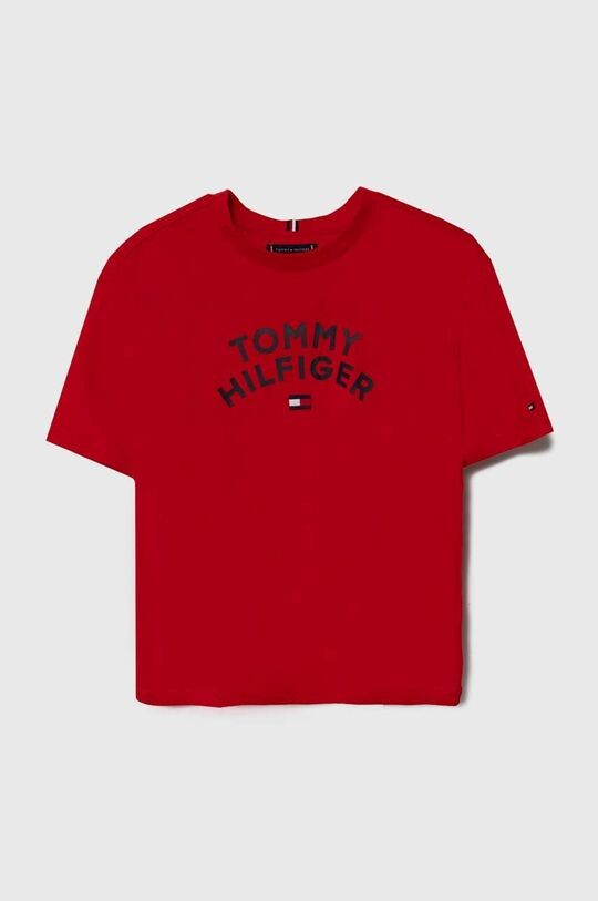 

Хлопковая футболка для детей Tommy Hilfiger, красный
