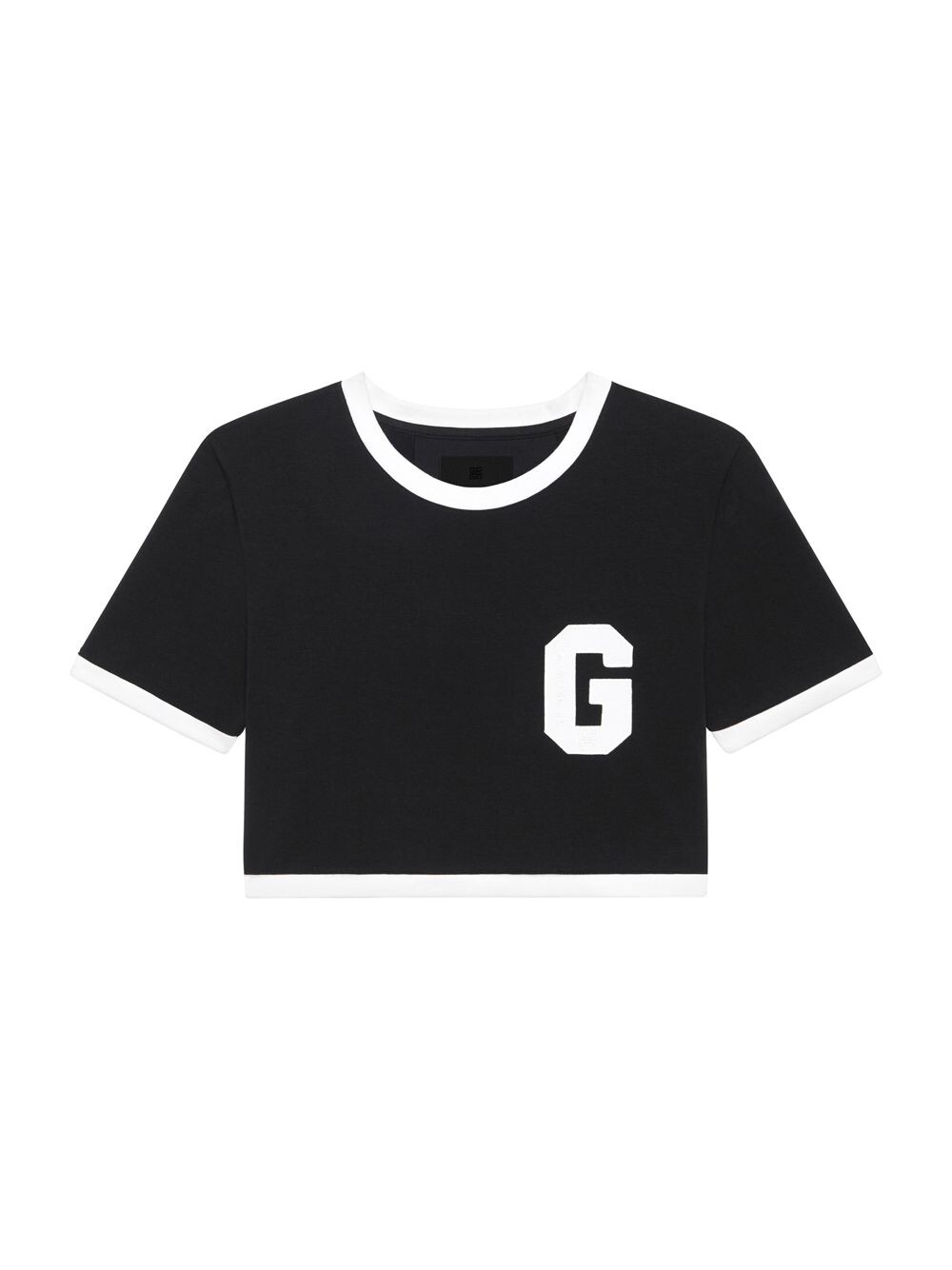 

Хлопковая укороченная футболка College Givenchy, черный