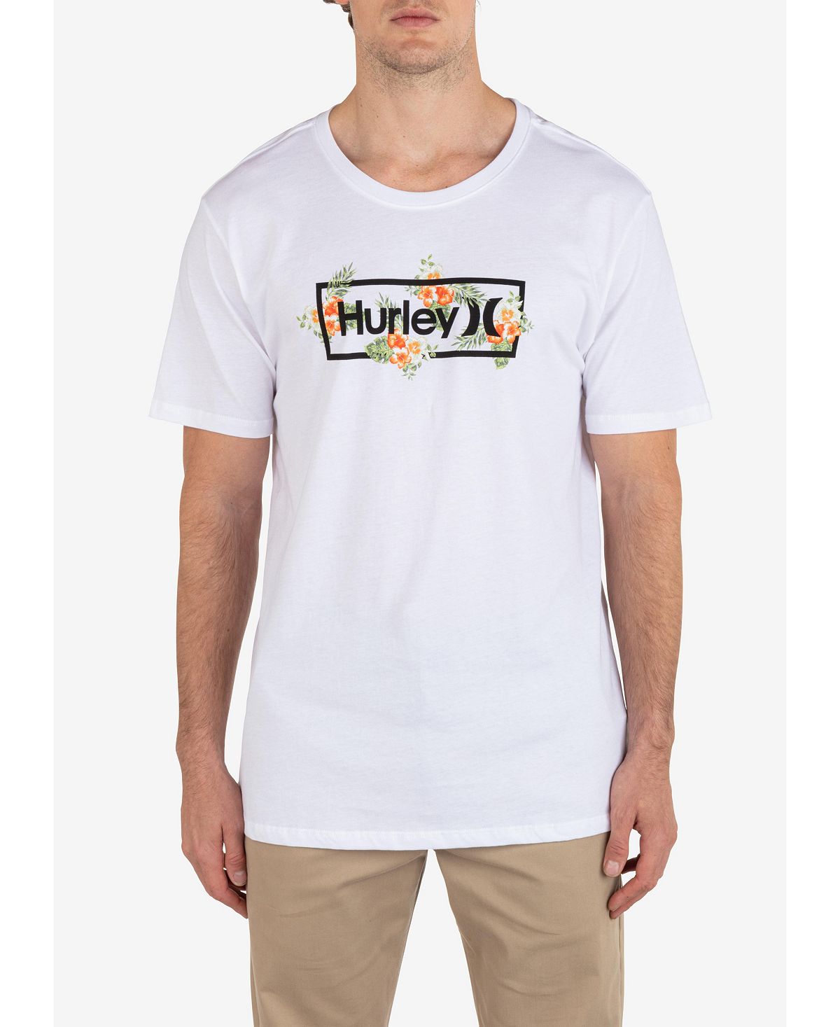 Мужская повседневная футболка с коротким рукавом Congo Outline Hurley мужская повседневная футболка с коротким рукавом для укулеле hurley тан бежевый