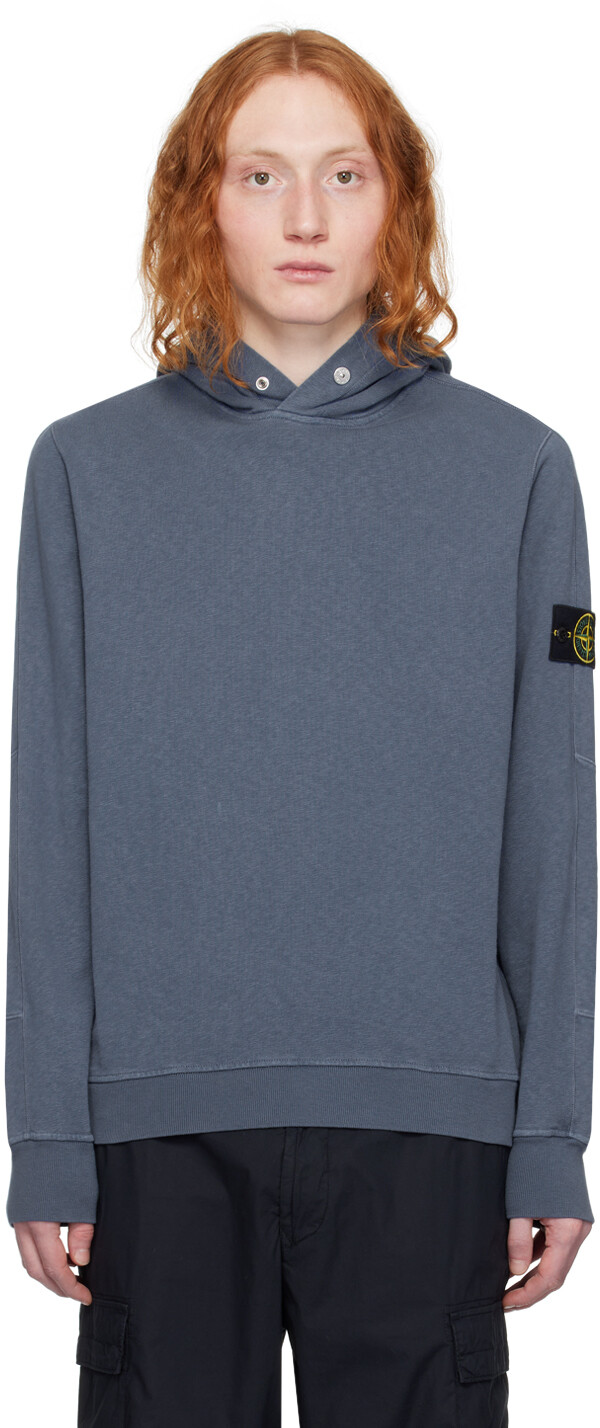 

Толстовка с синей нашивкой Stone Island, цвет Dark blue