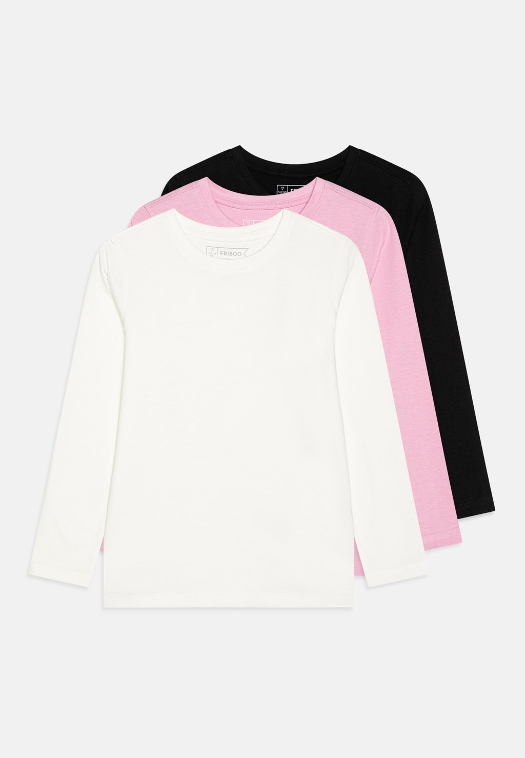 футболка с длинным рукавом 5 pack friboo цвет black red light pink футболка с длинным рукавом Unisex 3 Pack Friboo, цвет black/light pink/white