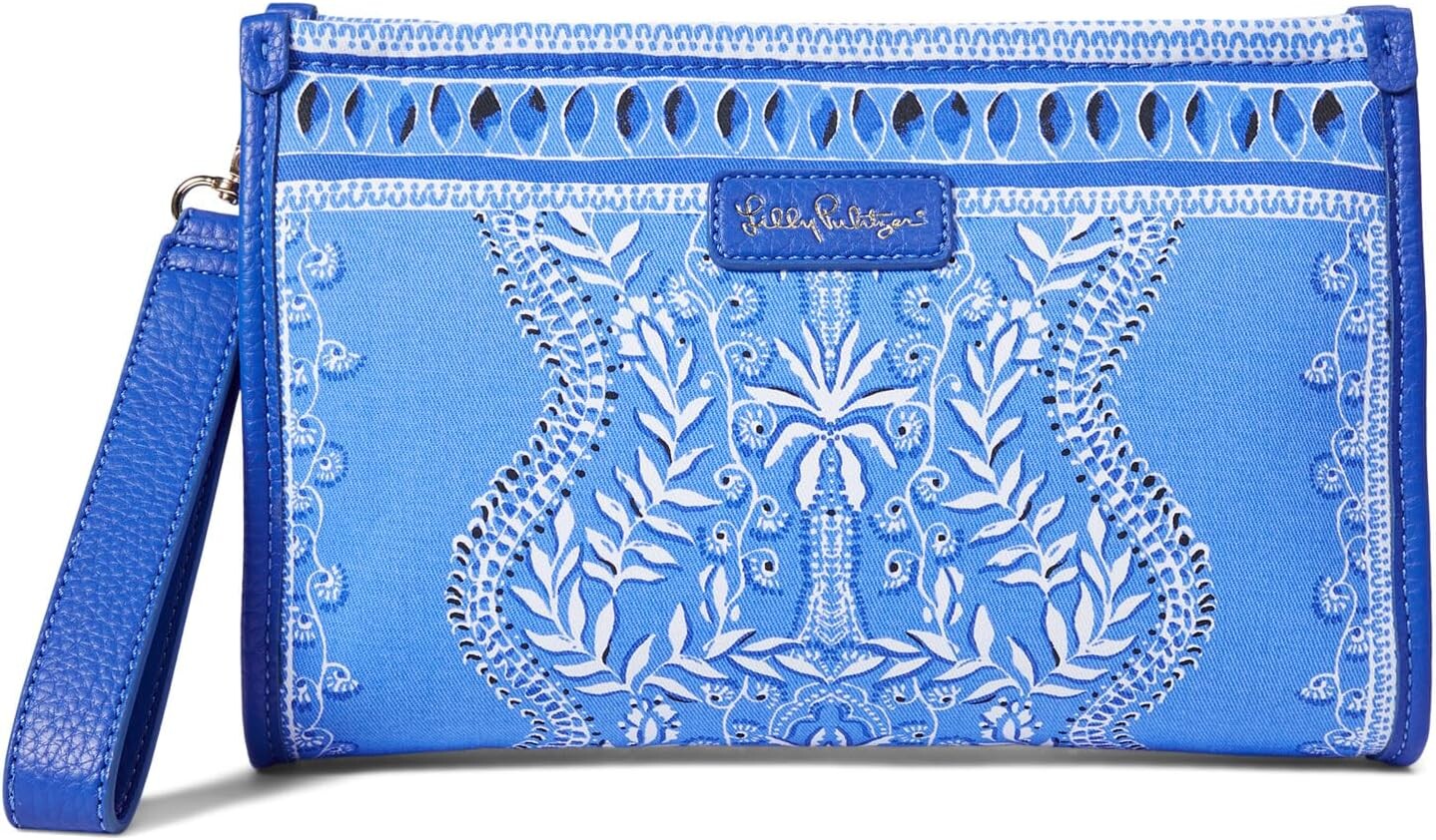 

Кошелек York Wristlet Pouch Lilly Pulitzer, цвет Abaco Blue Have It Both Rays Engineered Pouch