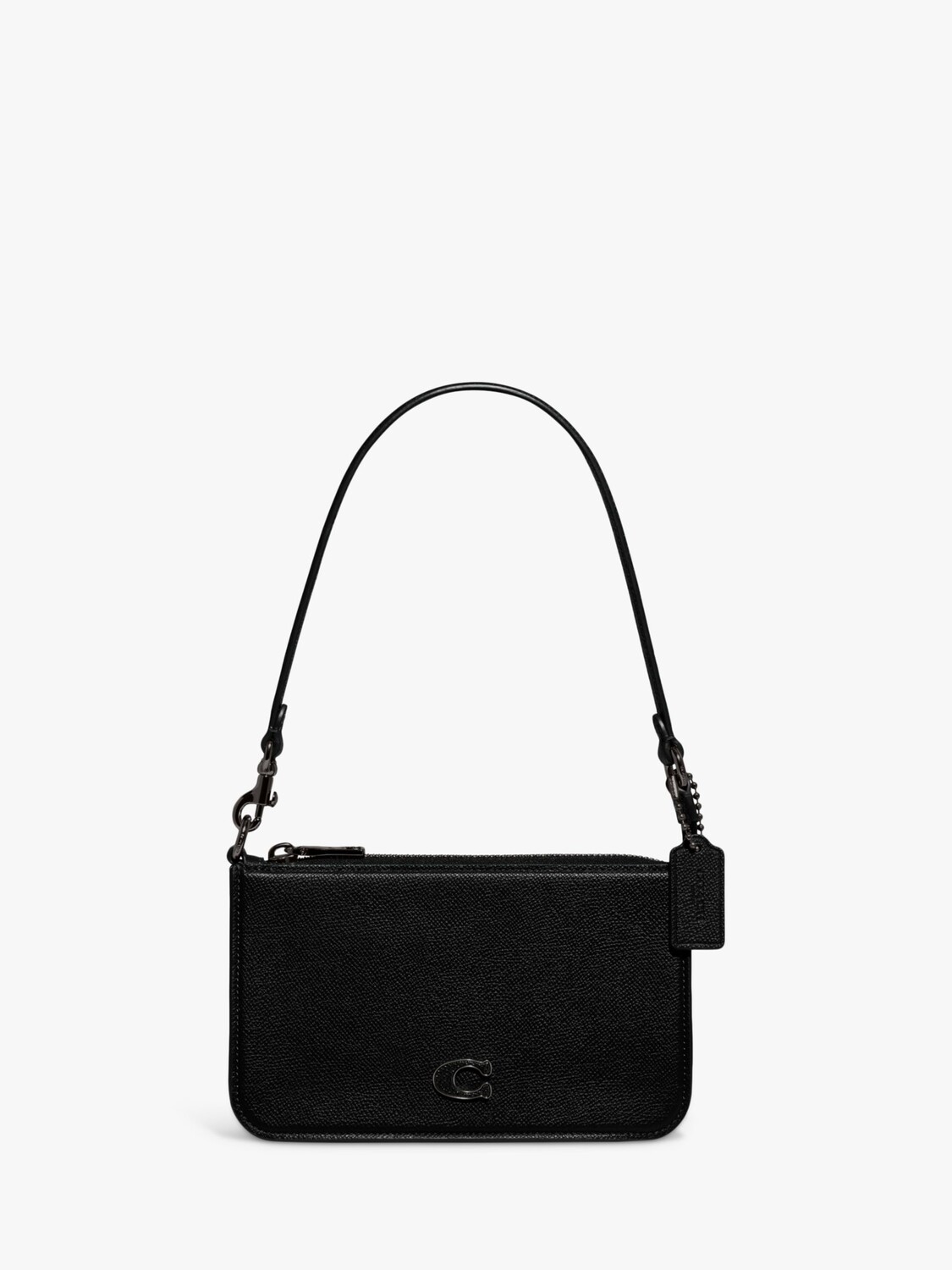 

Кожаная сумка через плечо Coach, черный