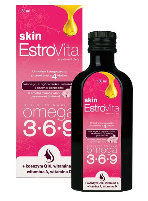 Estrovita Skin Sakura Płyn жирные кислоты омега 3-6-9, 150 ml бады тонизирующие и общеукрепляющие доппельгерц омега 3 q10 капсулы 1625 мг