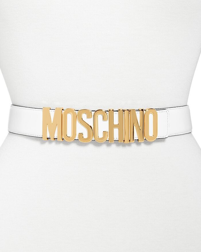

Женский кожаный ремень Moschino с пряжкой с логотипом Moschino
