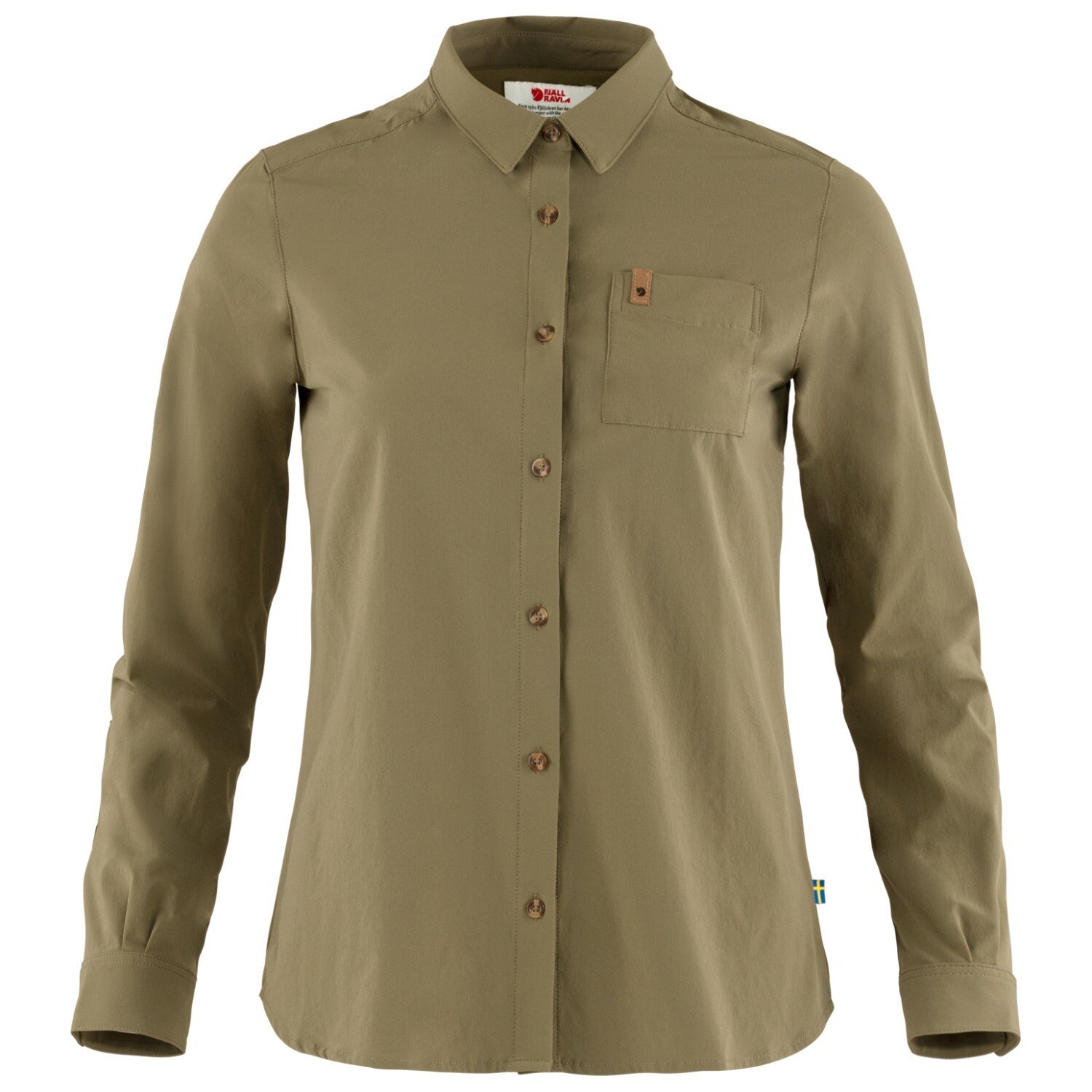 Блузка Fjällräven Women's Övik Lite Shirt L/S, зеленый