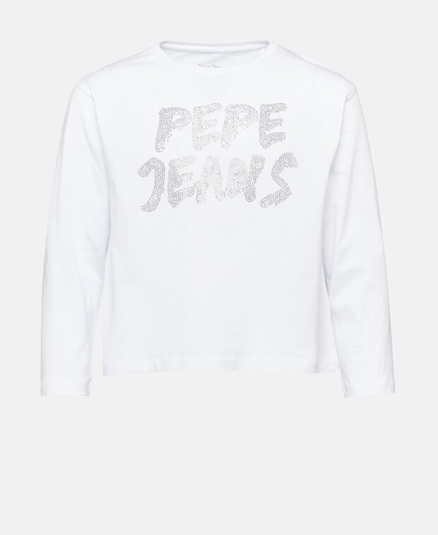 

Топ с длинными рукавами Pepe Jeans, белый
