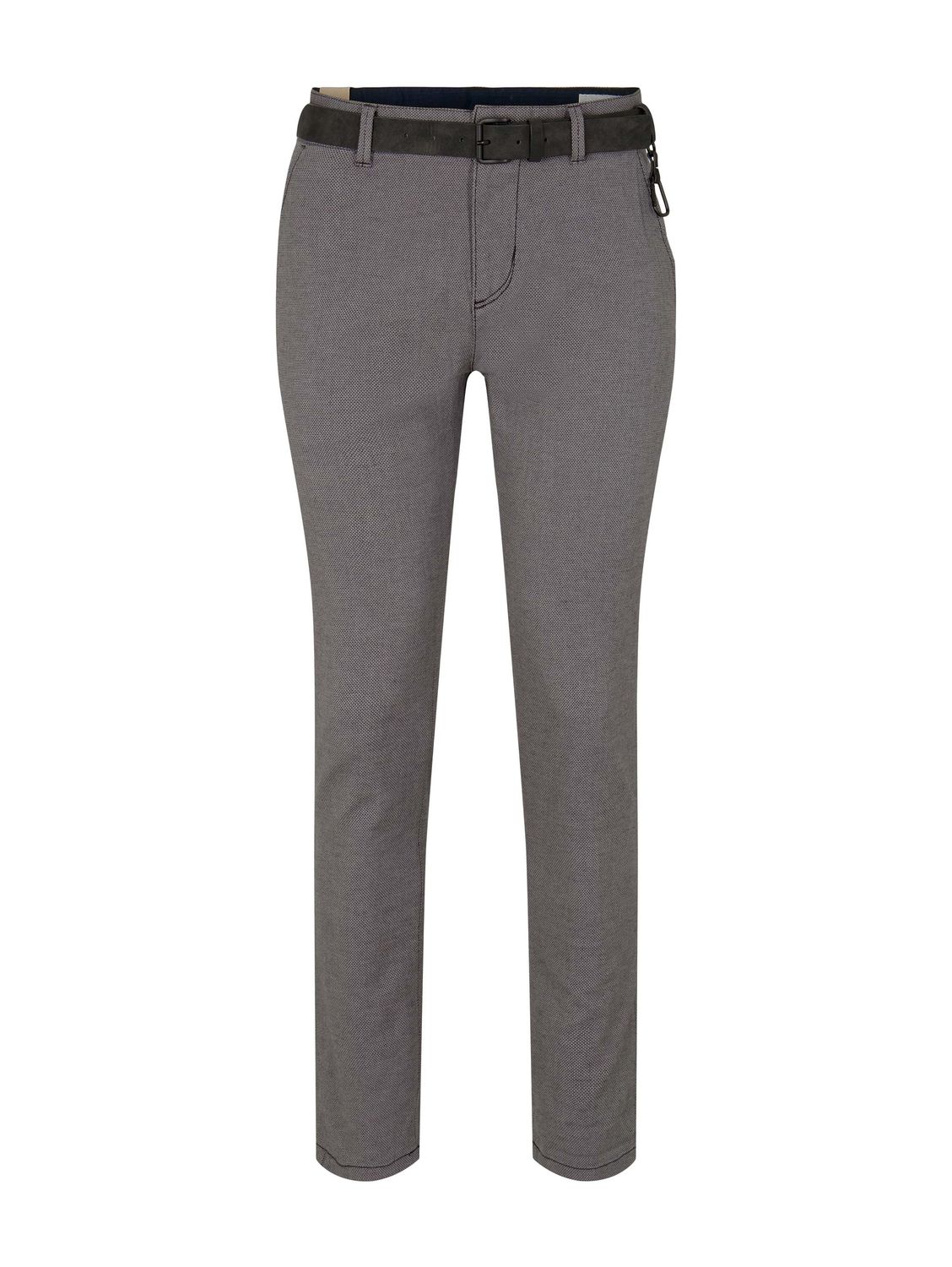 Тканевые брюки TOM TAILOR Denim Stoff/Chino Chino mit Gürtel regular/straight, серый рубашка tom tailor размер s серый