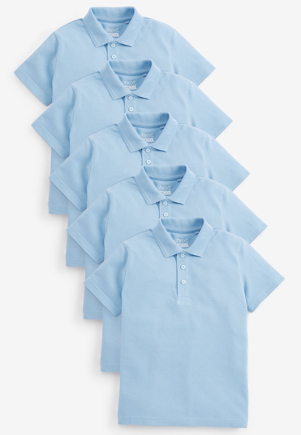 Рубашка-поло 5 PACK TEFLON COATED Next, цвет blue