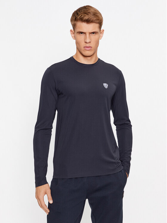 

Классический крой с длинными рукавами Ea7 Emporio Armani, синий