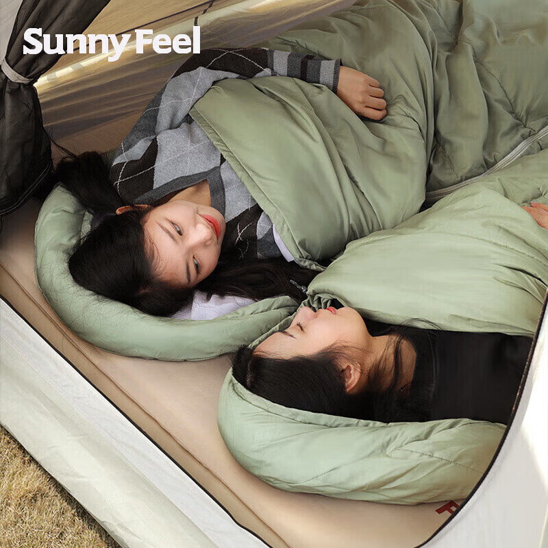 

Sunnyfeel утолщенное теплое походное одеяло для кемпинга на открытом воздухе, спальный мешок/зеленый, 150 г (190 + 30) * 80 см