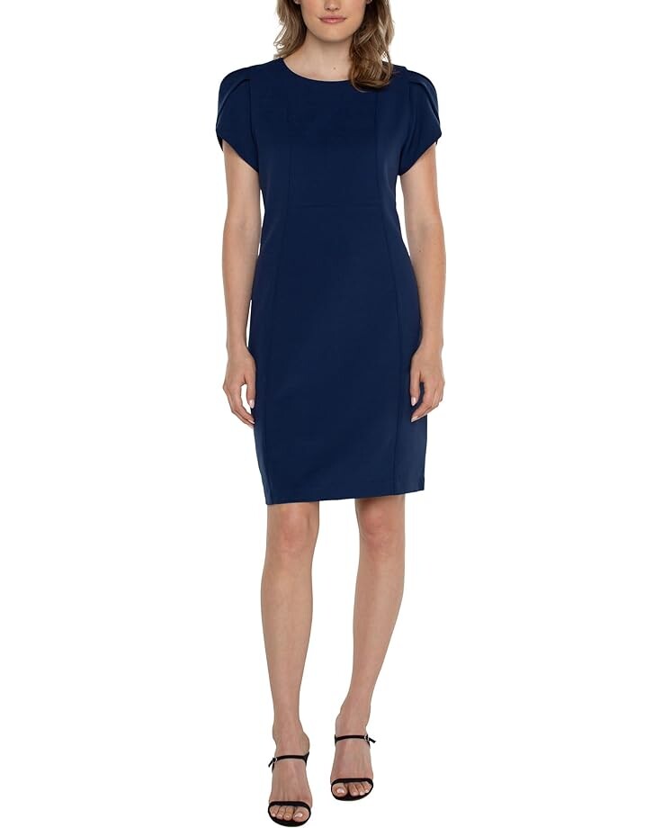 

Платье Liverpool Los Angeles Tulip Sleeve Sheath Luxe Stretch Suiting, цвет Galaxy