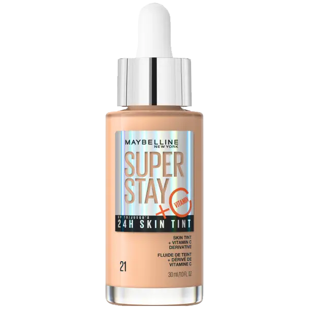 

Стойкий осветляющий тональный крем для лица 21 Maybelline New York Super Stay 24H Skin Tint, 30 мл