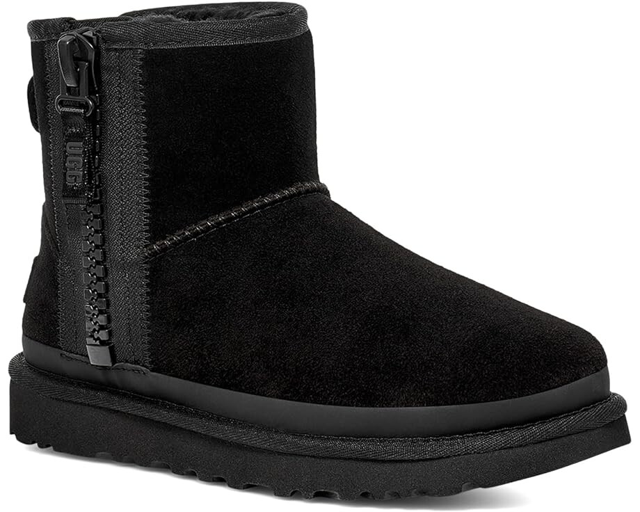 

Ботинки UGG Classic Mini Zipper Tape Logo, черный