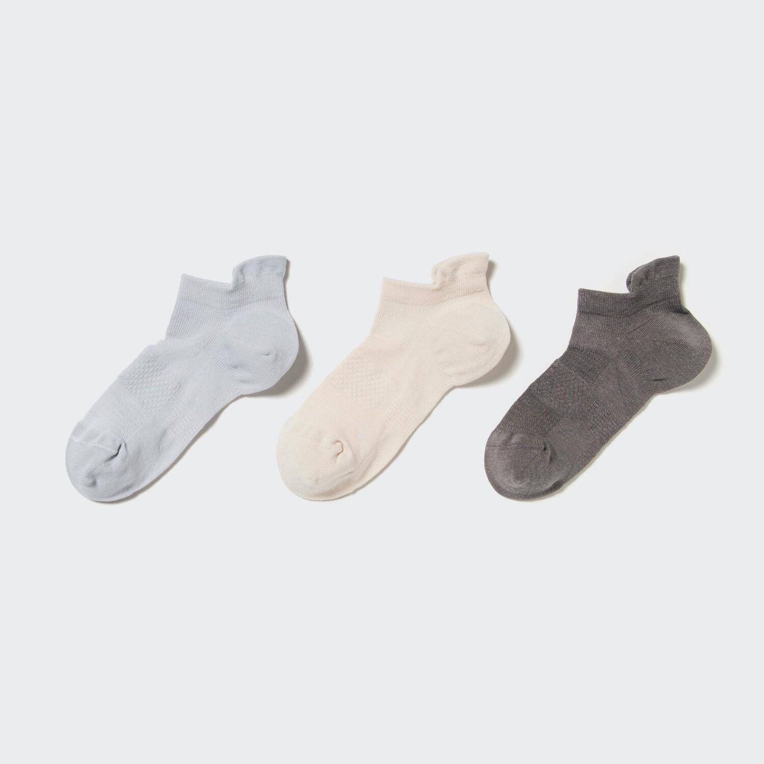 

Короткие носки (3 пары/спортивные) UNIQLO, светло-серый