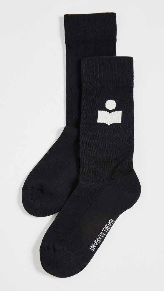 

Носки Isabel Marant Siloki Sporty Logo, черный