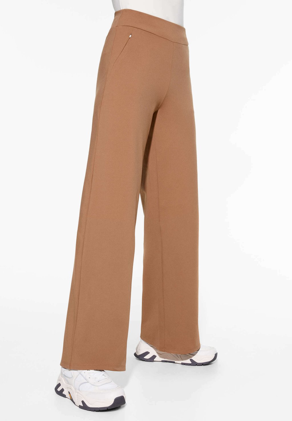 Брюки Straight OYSHO, коричневый брюки oysho stretch cotton check коричневый
