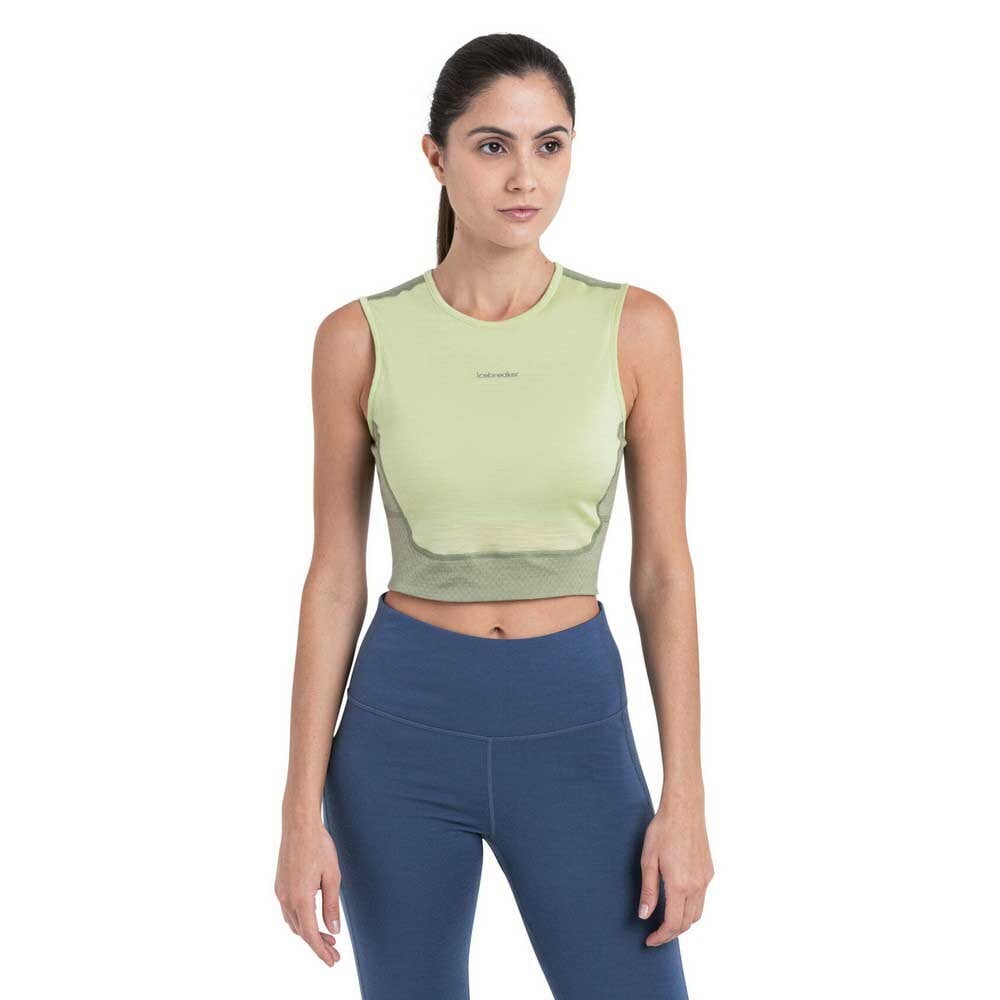 

Базовый слой Icebreaker Merino 125 ZoneKnit Energy Wind Cropped, зеленый