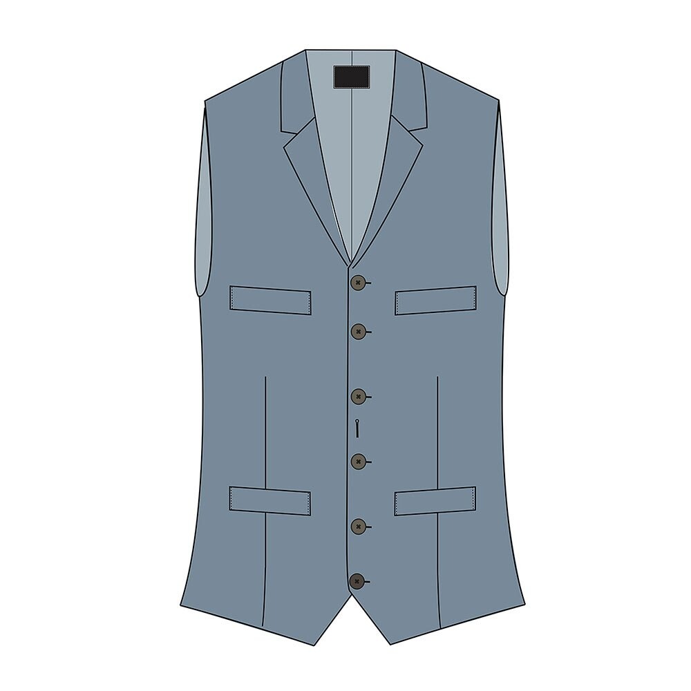 

Жилет Hackett Linen SB, синий