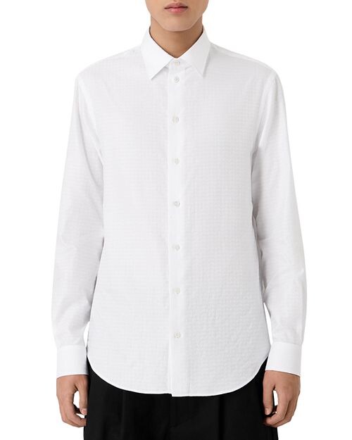 

Рубашка на пуговицах стандартного кроя Emporio Armani, цвет White