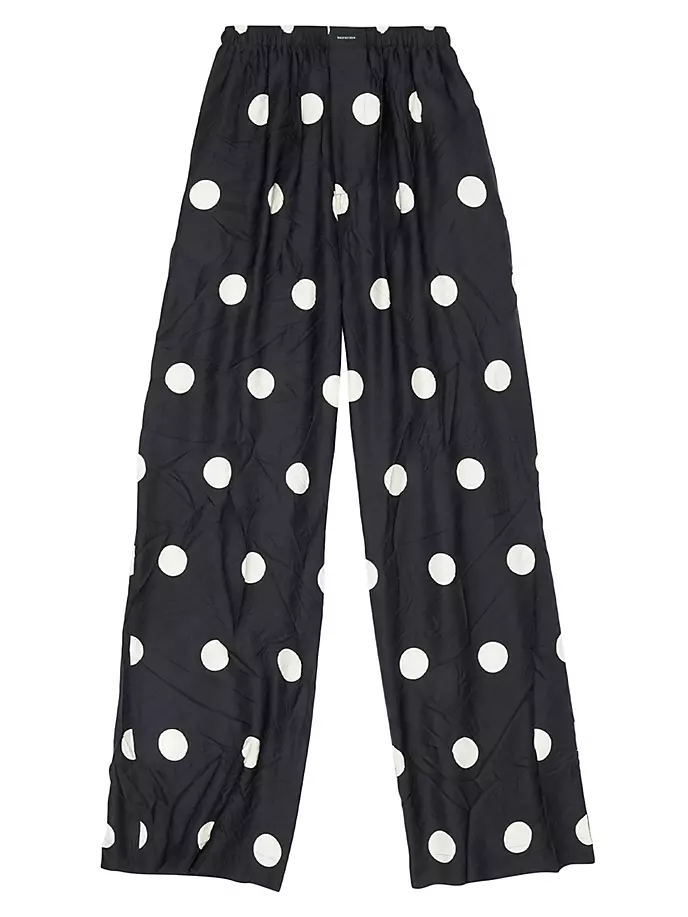 

Пижамные брюки макси в горошек Balenciaga, черный