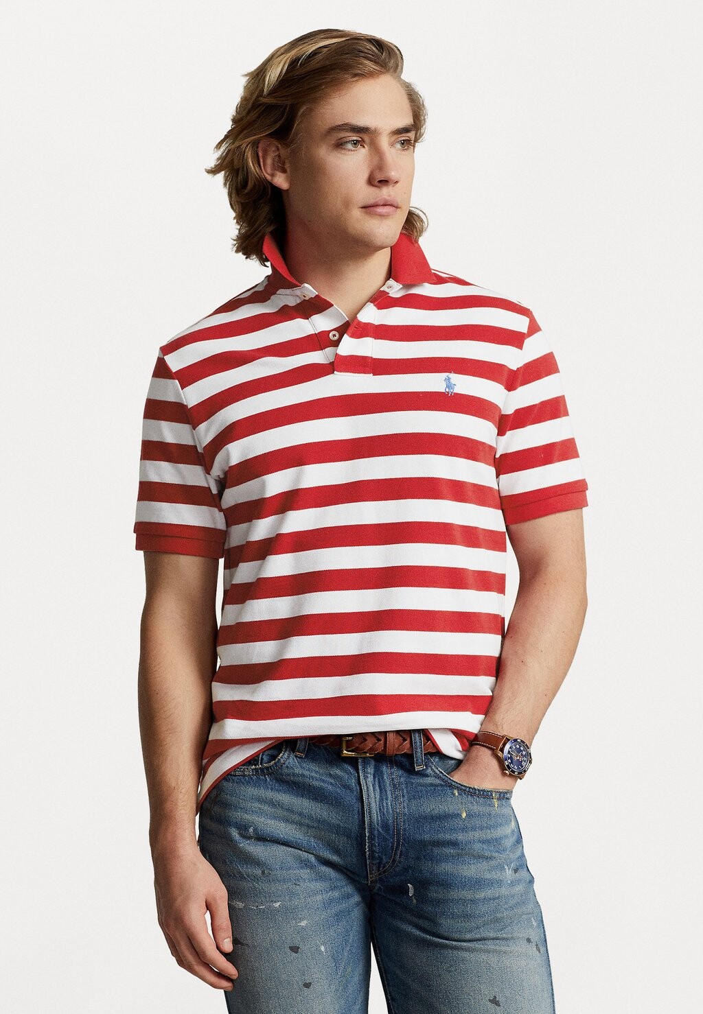 

Поло Short Sleeve Polo Ralph Lauren, цвет red/white