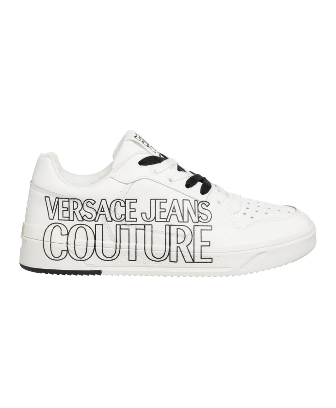 

Кроссовки со звездами и узором на шнуровке Versace Jeans Couture, белый