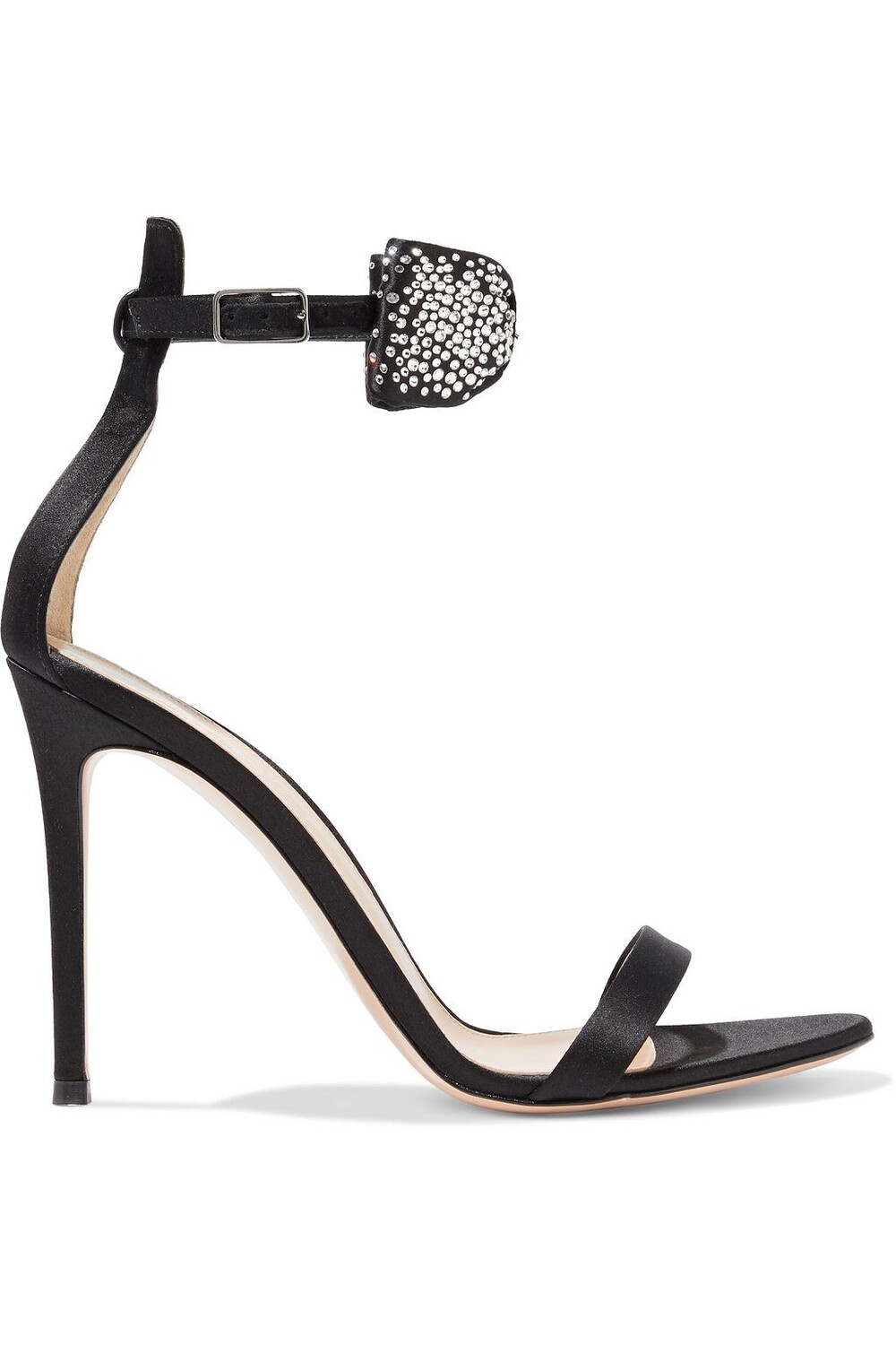 

Атласные босоножки Ambrosia с бантом GIANVITO ROSSI, черный