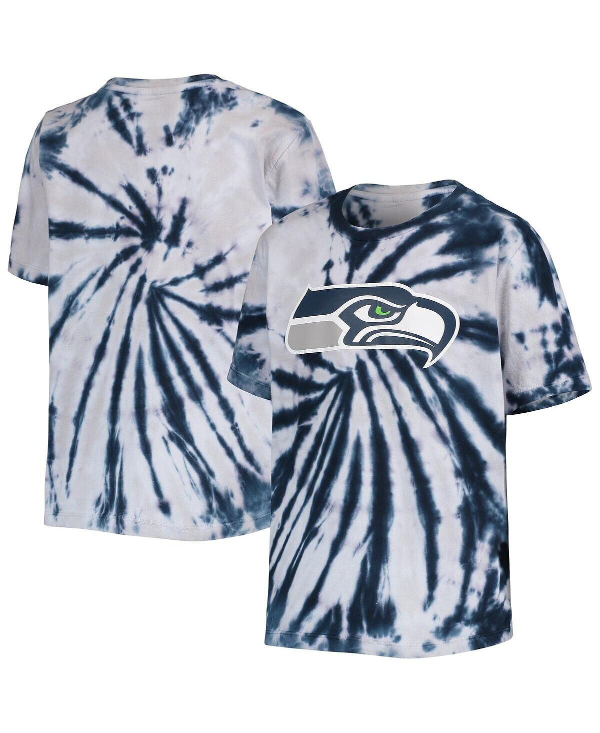 

Темно-синяя футболка Big Boys College Seattle Seahawks Team с принтом тай-дай Outerstuff