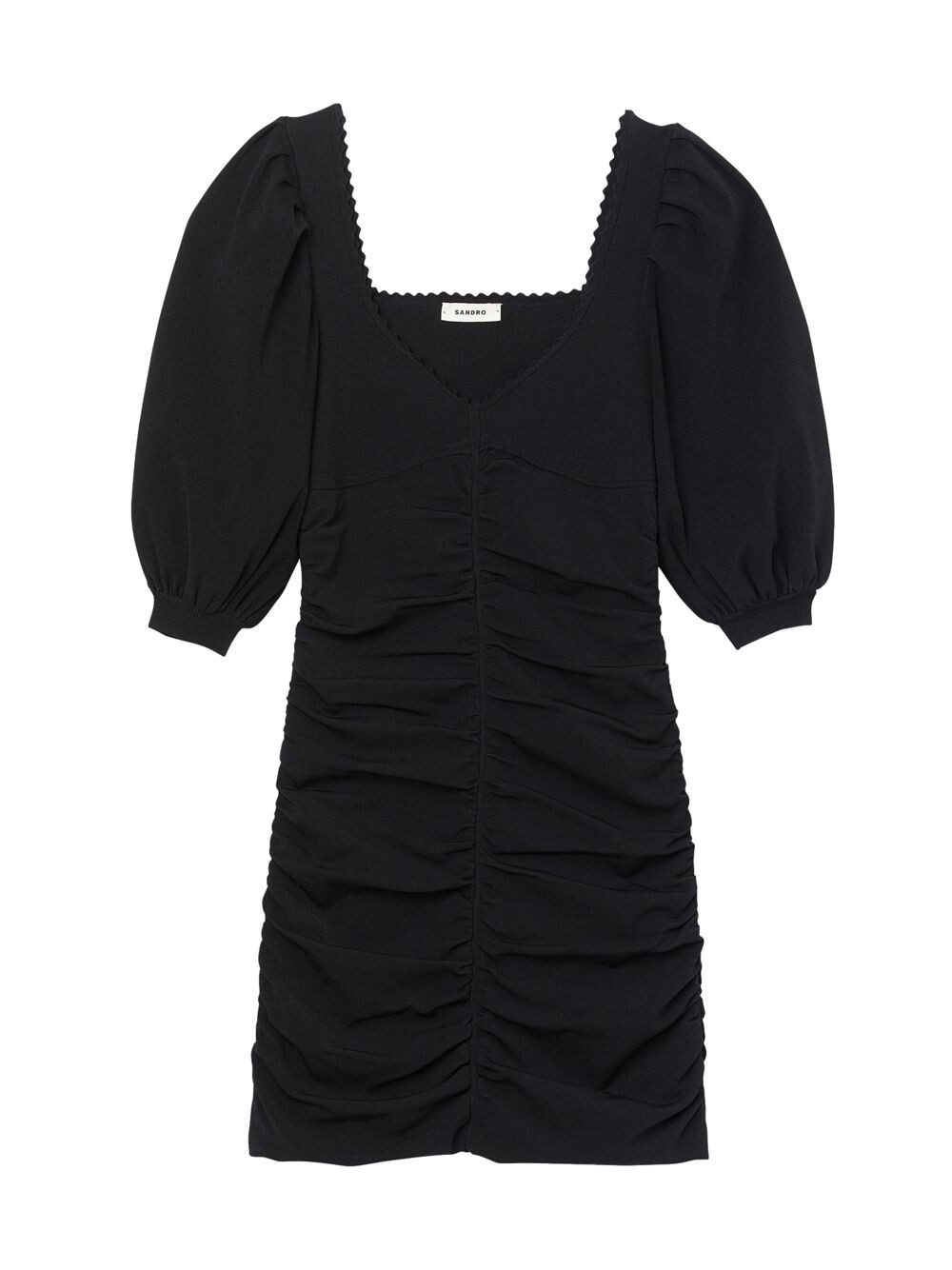 

Короткое вязаное платье Sandro, черный