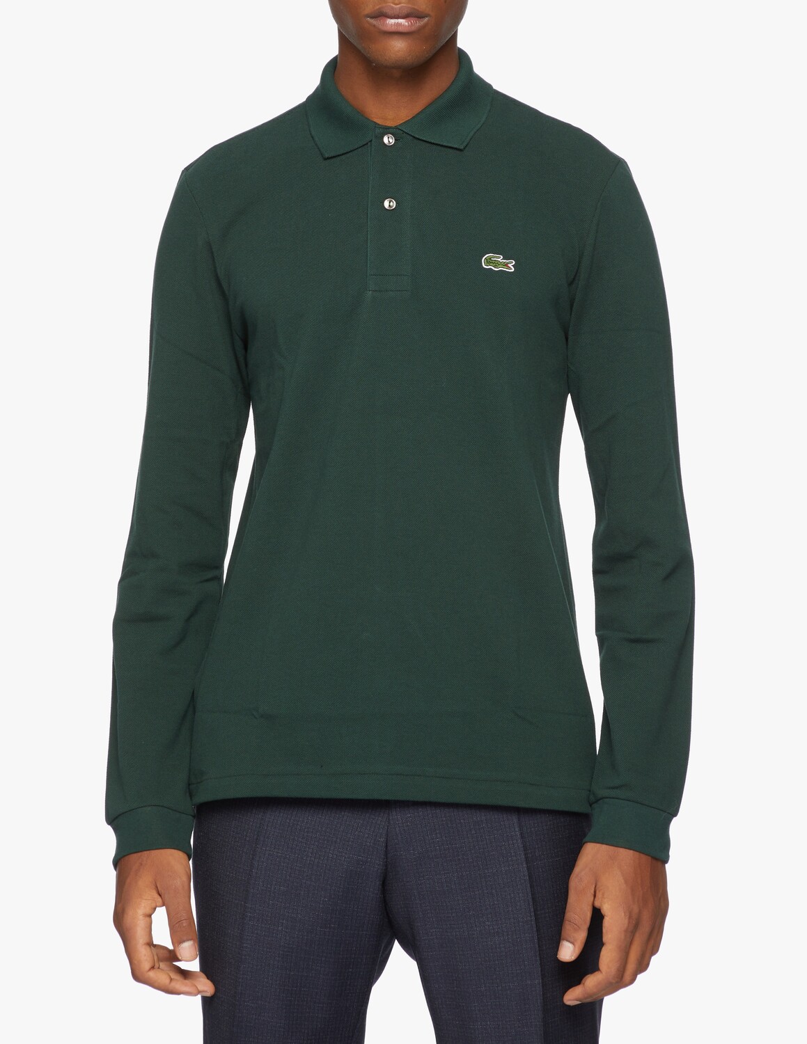 

Рубашка поло классического кроя с длинными рукавами Lacoste, зеленый